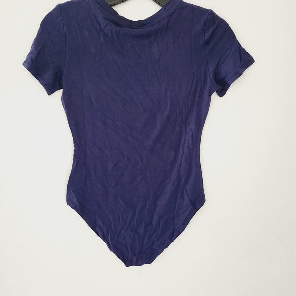 Nwt DouBCQ Womens Short Sleeve Tops Crewneck Tshirt Bodysuit Jumpsuit - Picture 7 of 9